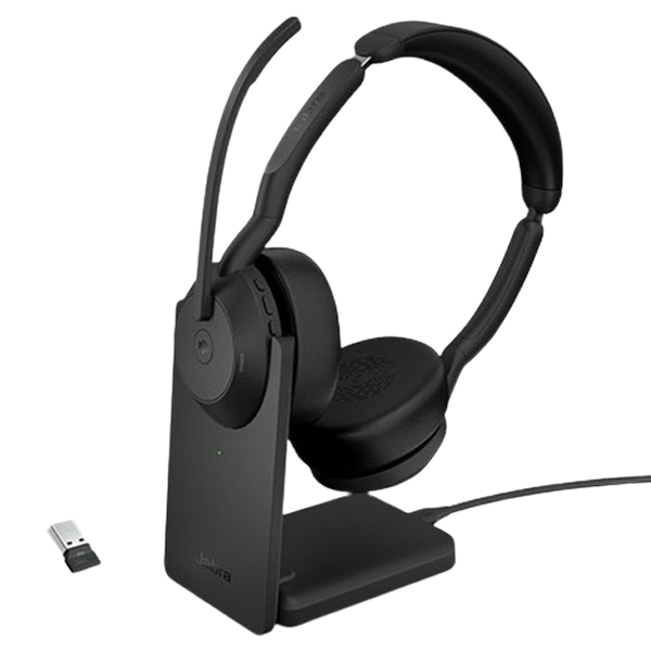 Jabra Evolve2 55 USB MS Stereo Bluetooth Headset with Charging